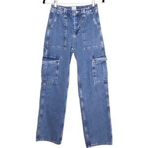 BDG Urban Outfitters Elastic Skate Jeans Blue Medium Wash Cargo Women's 25